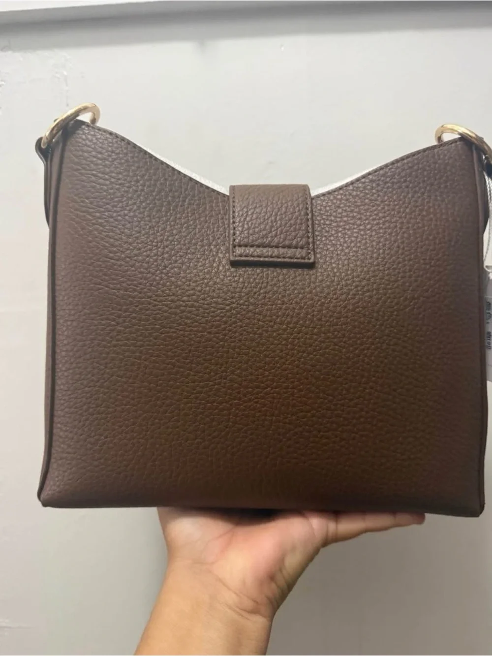 Brown Pebbled Leather Crossbody Bag - Elegant Everyday Style
